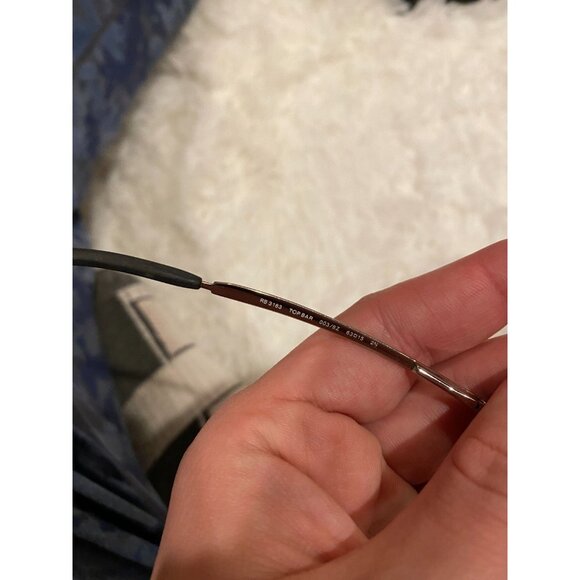 Ray-Ban RB3183 003/8Z Sunglasses Silver frame Beige Silver Gray Gradient Rare - Picture 7 of 7